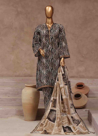 Bin Saeed Fabric - WCP-044- 3 Piece Printed Stitched Suit