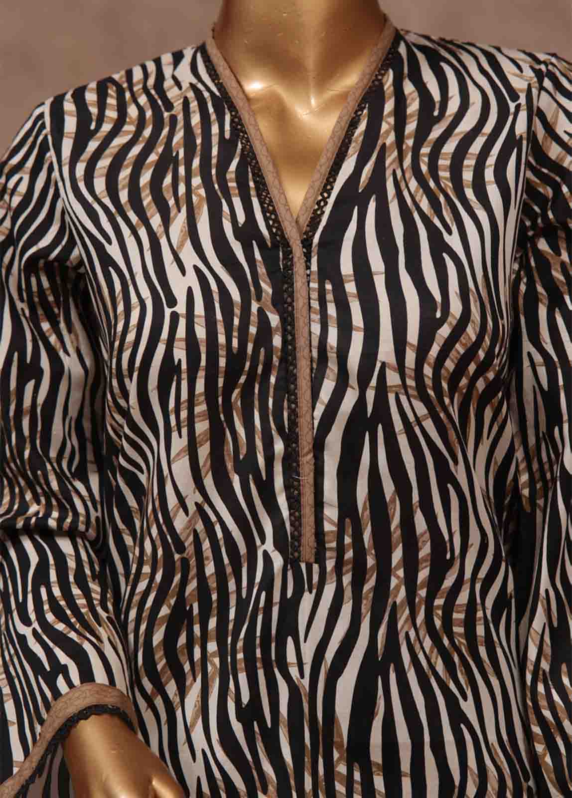 Bin Saeed Fabric - WCP-044- 3 Piece Printed Stitched Suit