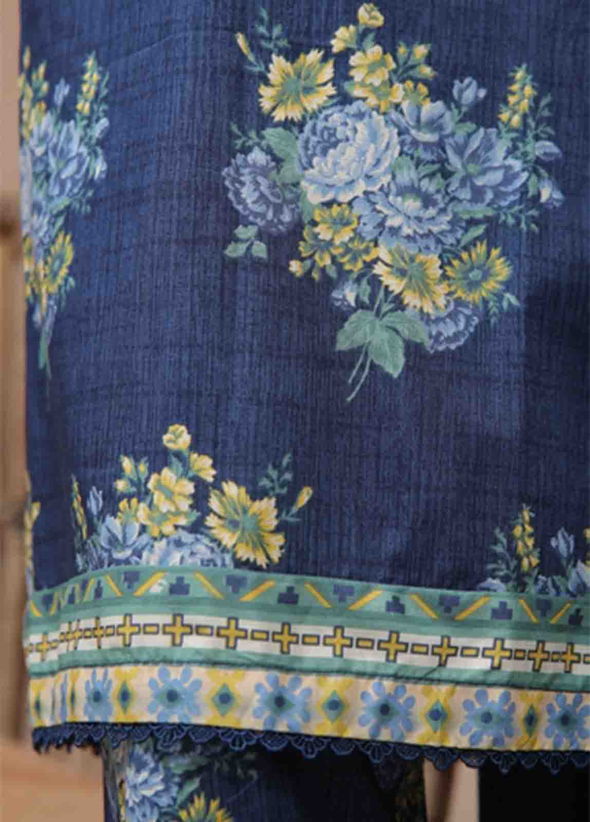 Bin Saeed Fabric - WCP-048- 3 Piece Printed Stitched Suit