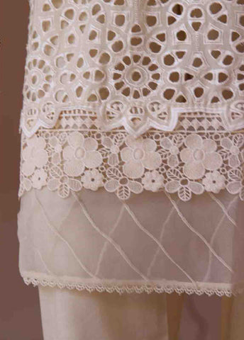 Bin Saeed Fabric - WCTF-001-R-3 Piece Chikankari Stitched Suit