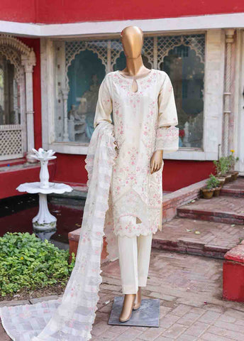 Bin Saeed Fabric - WCTF-001 A R71- 3 Piece Embroidered Stitched Suit
