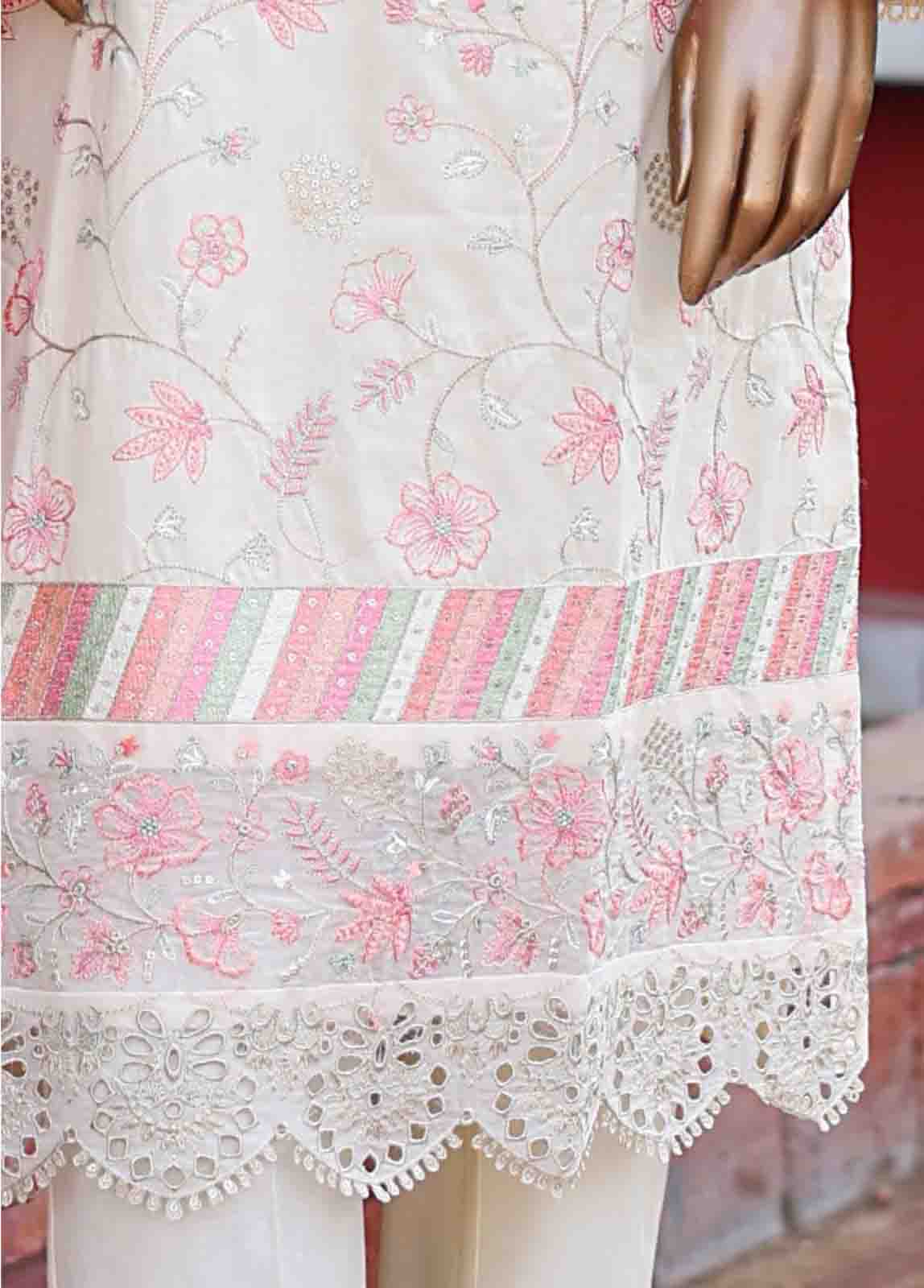 Bin Saeed Fabric - WCTF-001 C- 3 Piece Embroidered Stitched Suit