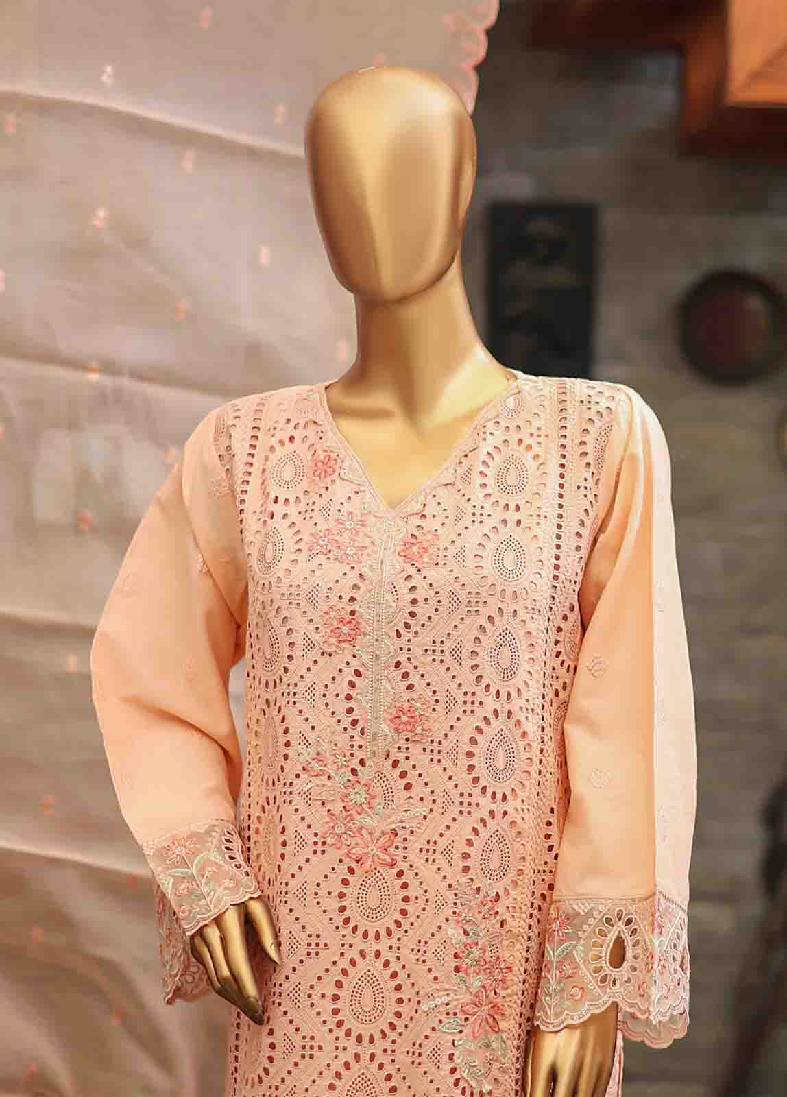 Bin Saeed Fabric - WCTF-002 A- 3 Piece Embroidered Stitched Suit