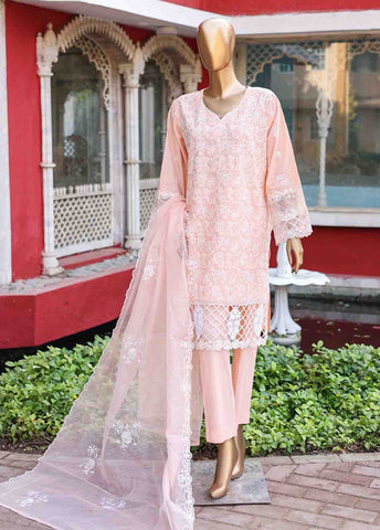 Bin Saeed Fabric - WCTF-002 C- 3 Piece Embroidered Stitched Suit