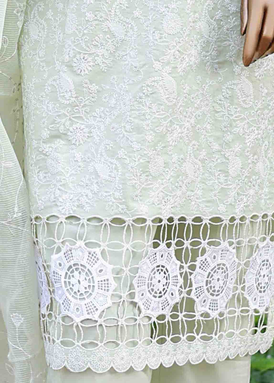 Bin Saeed Fabric - WCTF-003 C- 3 Piece Embroidered Stitched Suit