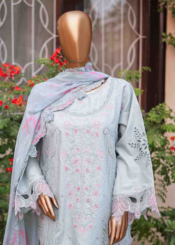 Bin Saeed Fabric - WCTF-005 B- 3 Piece Embroidered Stitched Suit