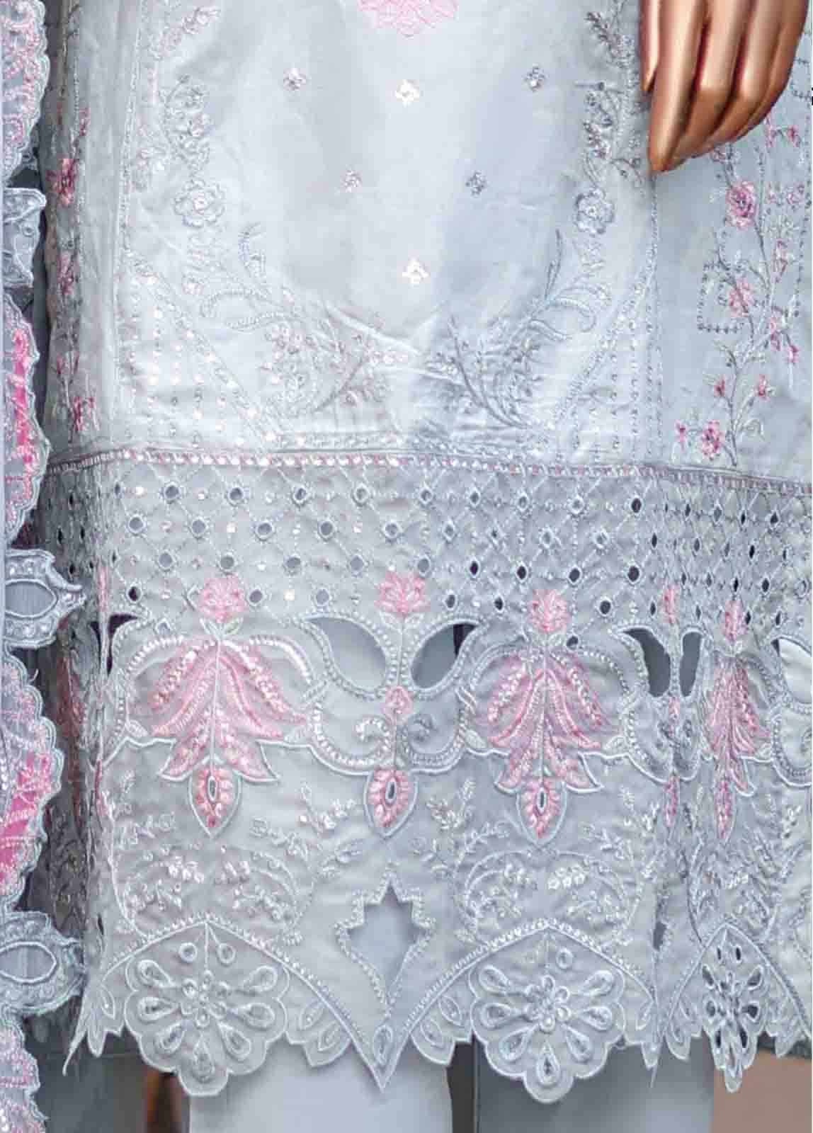 Bin Saeed Fabric - WCTF-005 B- 3 Piece Embroidered Stitched Suit