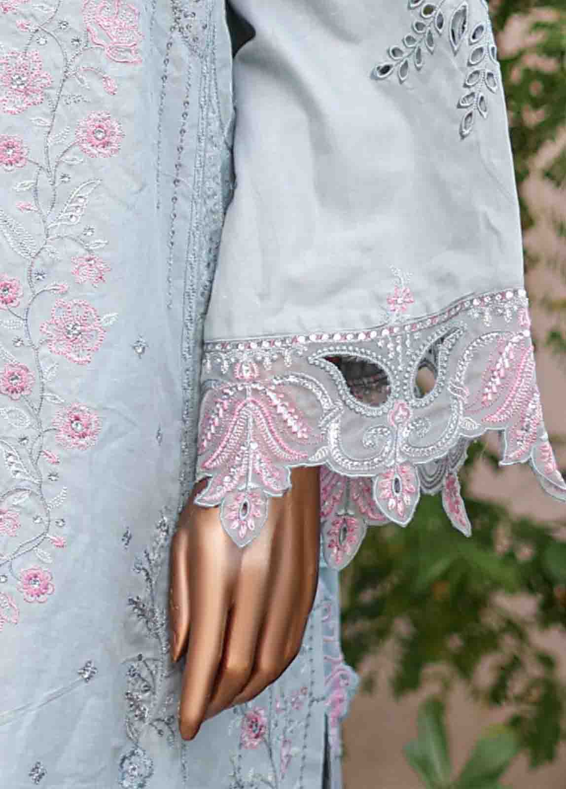 Bin Saeed Fabric - WCTF-005 B- 3 Piece Embroidered Stitched Suit