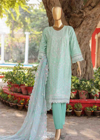 Bin Saeed Fabric - WCTF-006 A- 3 Piece Embroidered Stitched Suit