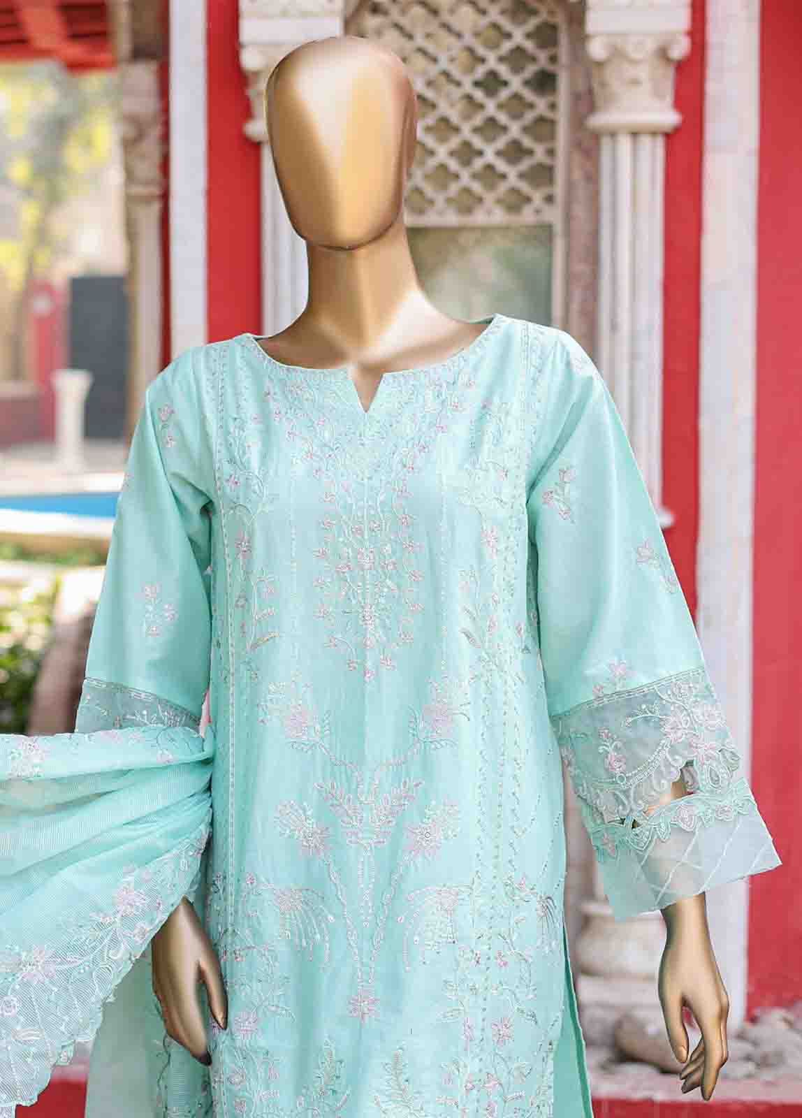 Bin Saeed Fabric - WCTF-006 B- 3  R71 Piece Embroidered Stitched Suit