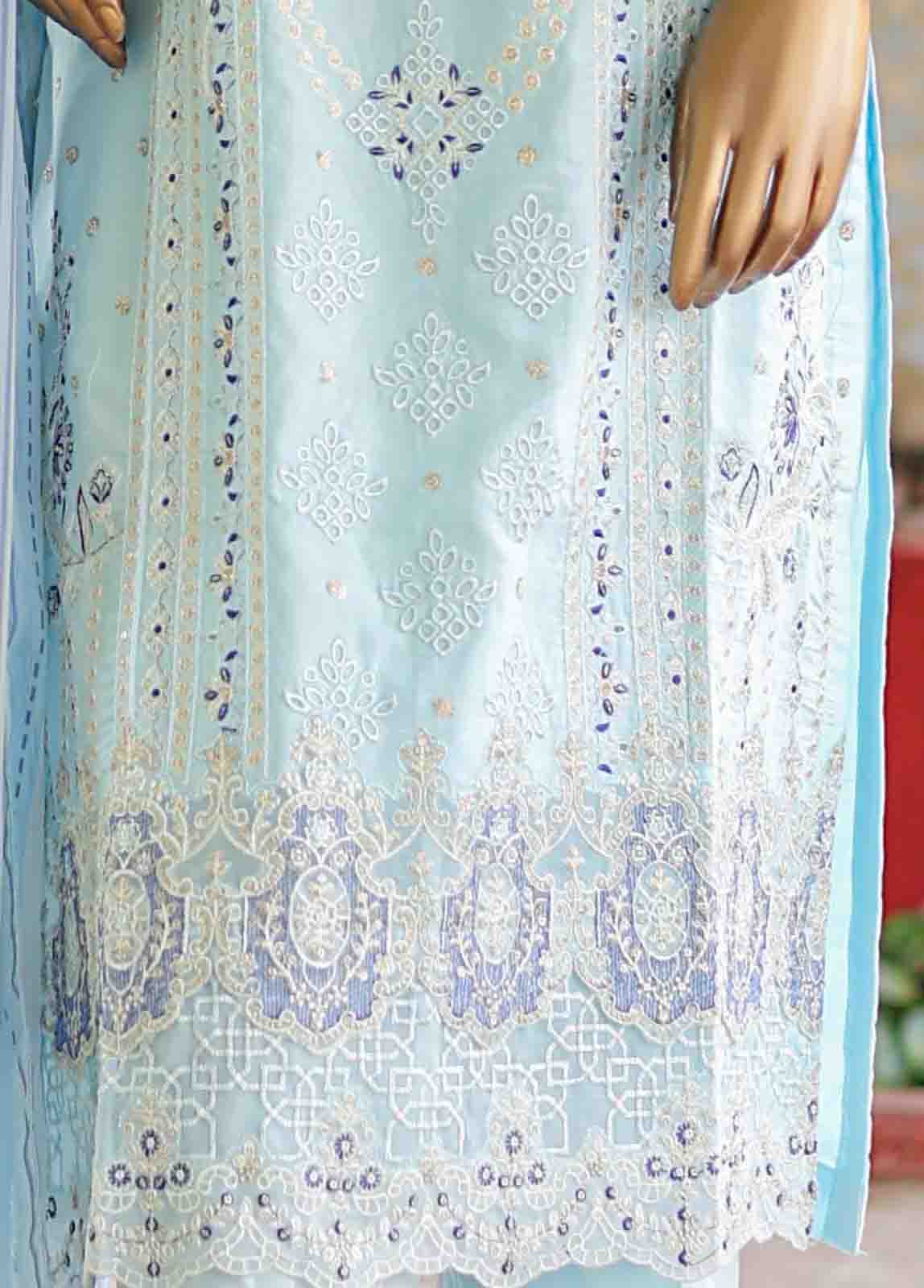 Bin Saeed Fabric - WCTF-007 B- R71 3 Piece Embroidered Stitched Suit