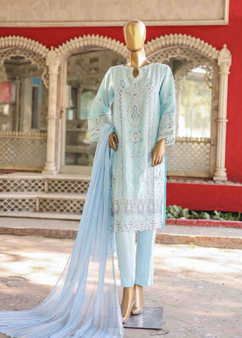 Bin Saeed Fabric - WCTF-007 B- R71 3 Piece Embroidered Stitched Suit