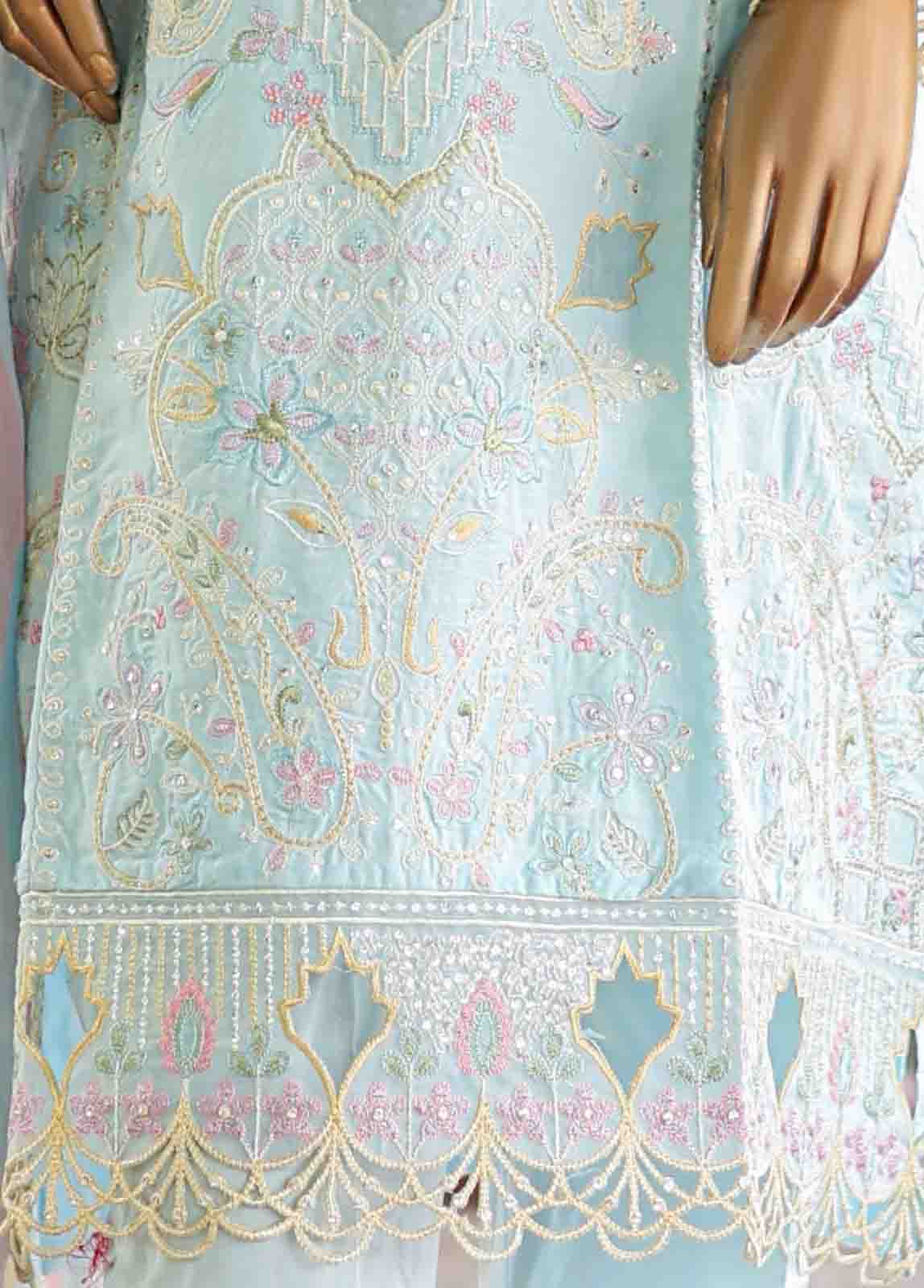 Bin Saeed Fabric - WCTF-007 C- 3 Piece Embroidered Stitched Suit