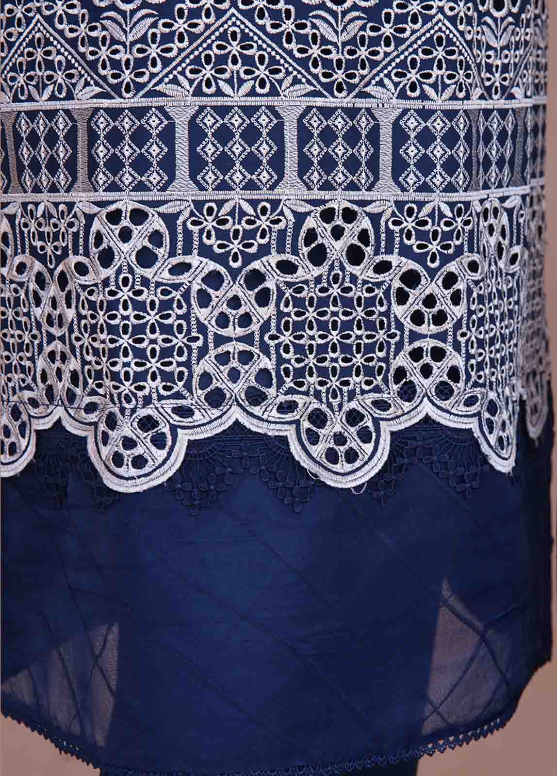 Bin Saeed Fabric - WCTF-008-R-3 Piece Chikankari Stitched Suit