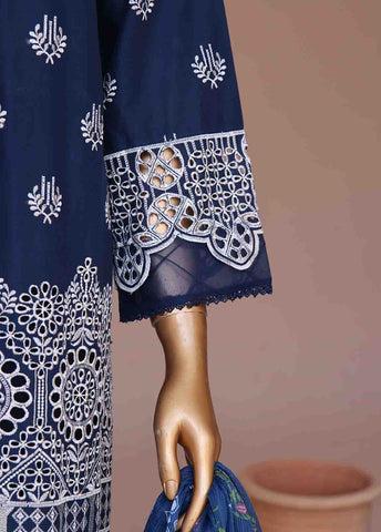 Bin Saeed Fabric - WCTF-008-R-3 Piece Chikankari Stitched Suit