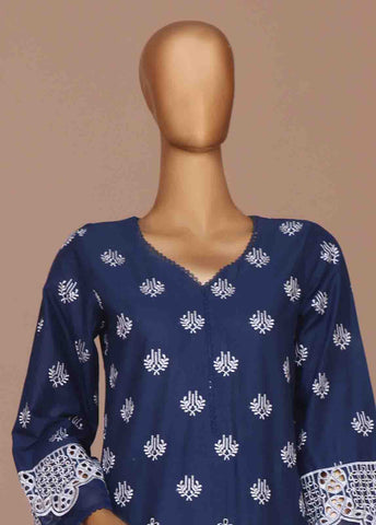 Bin Saeed Fabric - WCTF-008-R-3 Piece Chikankari Stitched Suit