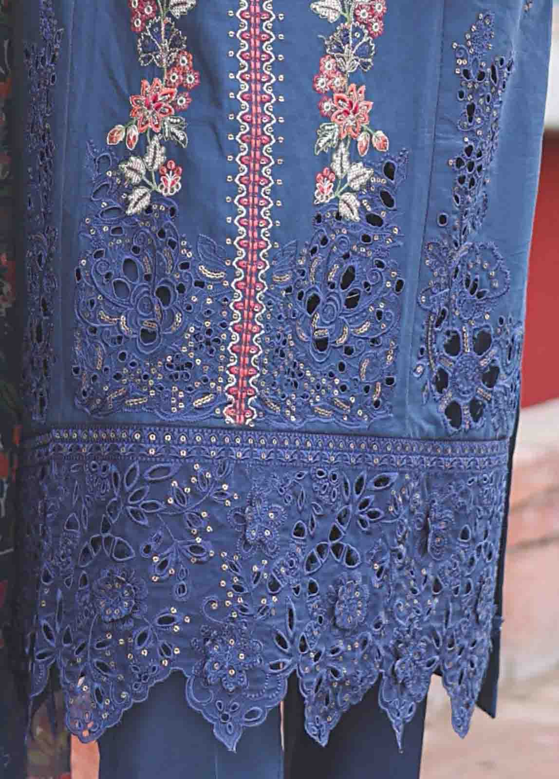 Bin Saeed Fabric - WCTF-008 B- 3 Piece Embroidered Stitched Suit