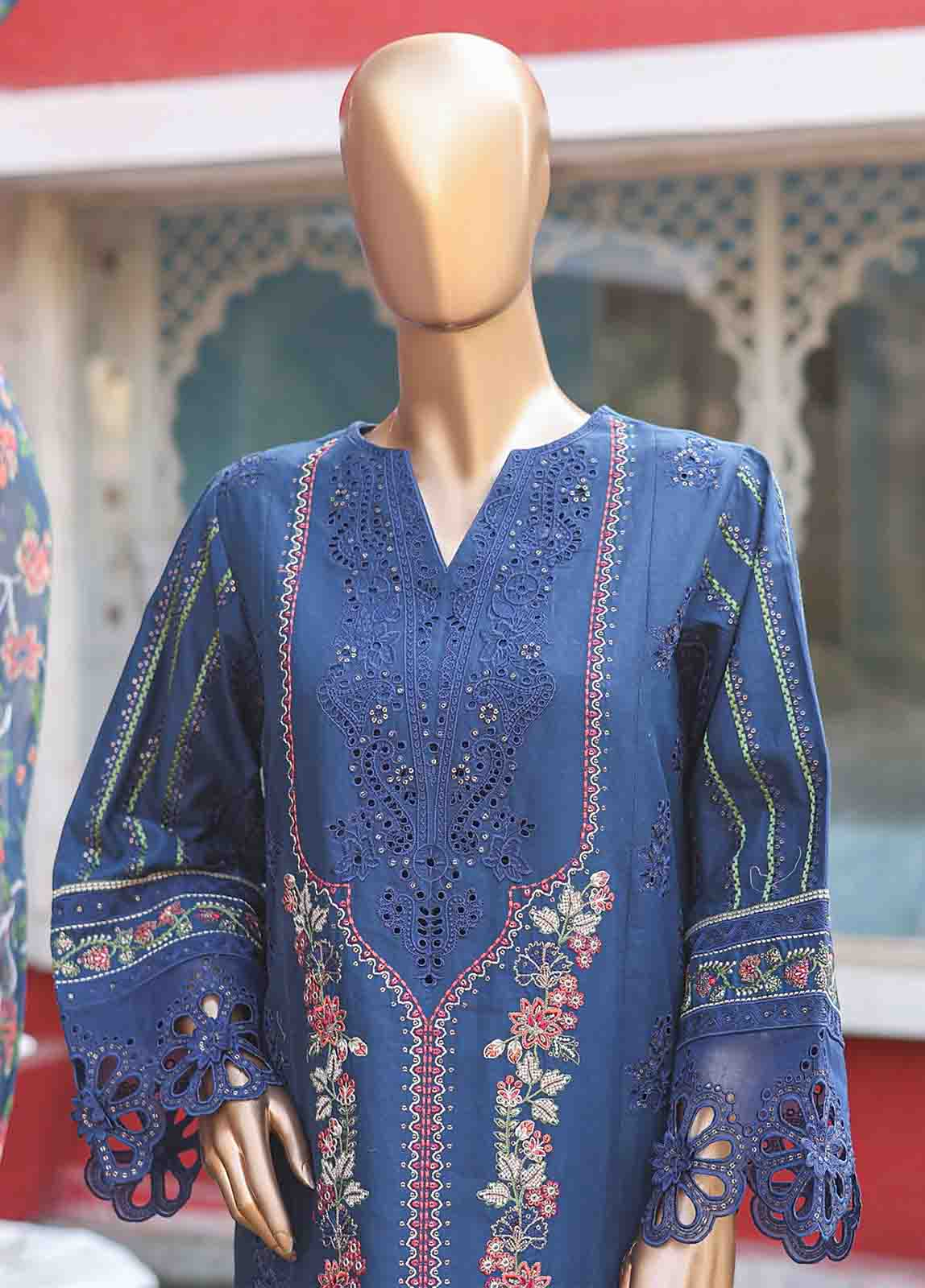 Bin Saeed Fabric - WCTF-008 B- 3 Piece Embroidered Stitched Suit