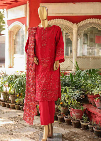 Bin Saeed Fabric - WCTF-009 B- 3 Piece Embroidered Stitched Suit