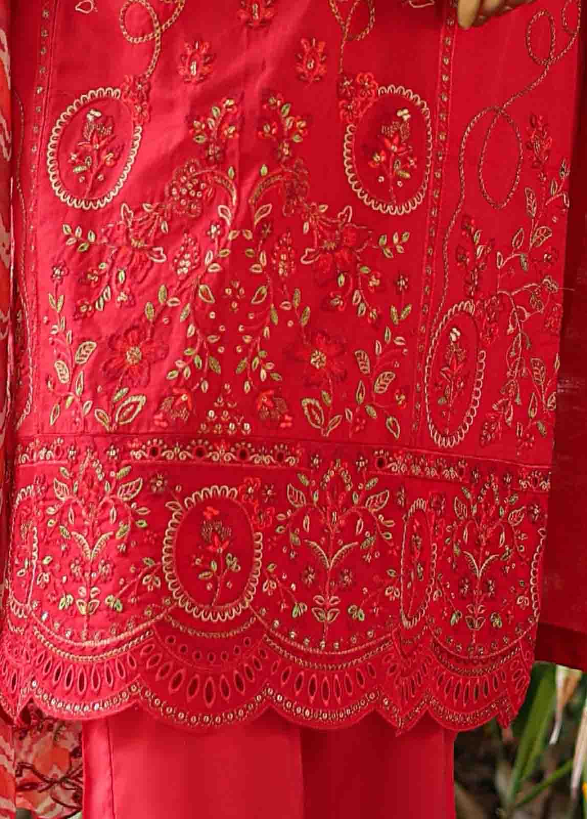 Bin Saeed Fabric - WCTF-009 B- 3 Piece Embroidered Stitched Suit