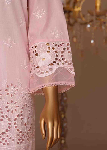 Bin Saeed Fabric - WCTF-010-R-3 Piece Chikankari Stitched Suit