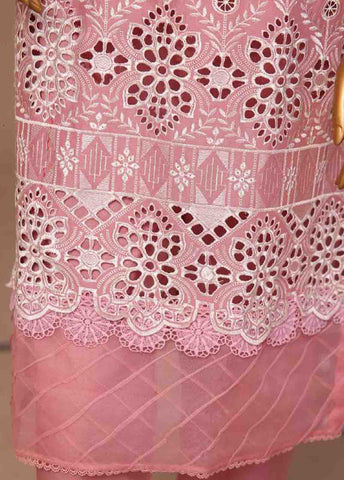 Bin Saeed Fabric - WCTF-010-R-3 Piece Chikankari Stitched Suit