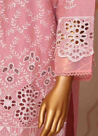 Bin Saeed Fabric - WCTF-010-R-3 Piece Chikankari Stitched Suit