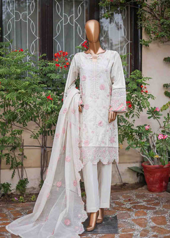 Bin Saeed Fabric - WCTF-012 C- 3 Piece Embroidered Stitched Suit