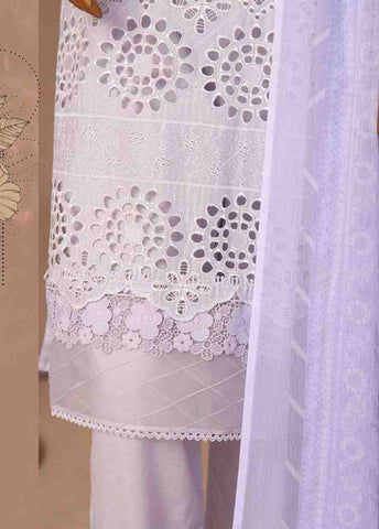 Bin Saeed Fabric - WCTF-014-R-3 Piece Chikankari Stitched Suit