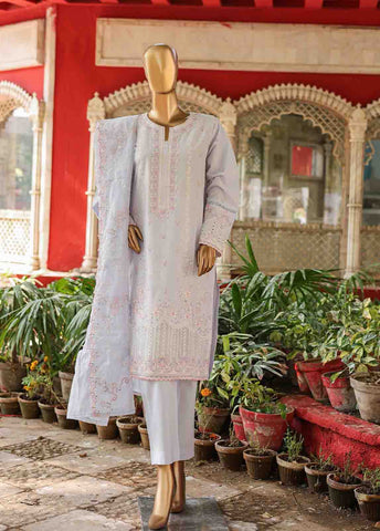 Bin Saeed Fabric - WCTF-014 C- 3 Piece Embroidered Stitched Suit