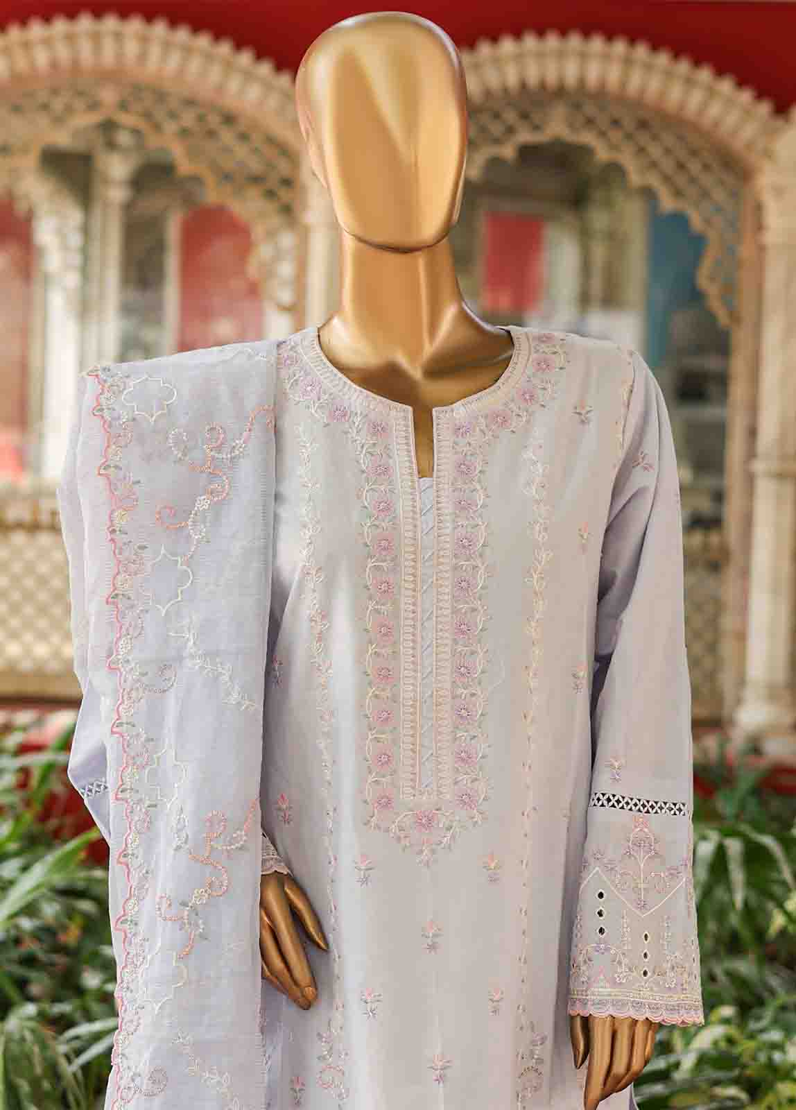 Bin Saeed Fabric - WCTF-014 C- 3 Piece Embroidered Stitched Suit