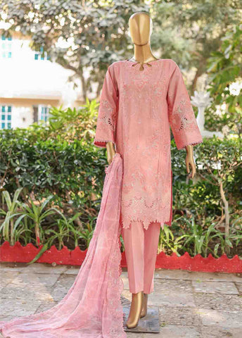 Bin Saeed Fabric - WCTF-015 A- 3 Piece Embroidered Stitched Suit