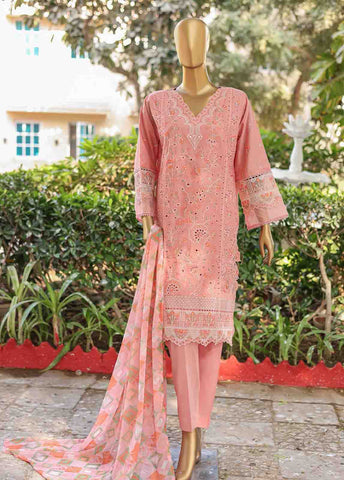 Bin Saeed Fabric - WCTF-015 B- 3 Piece Embroidered Stitched Suit