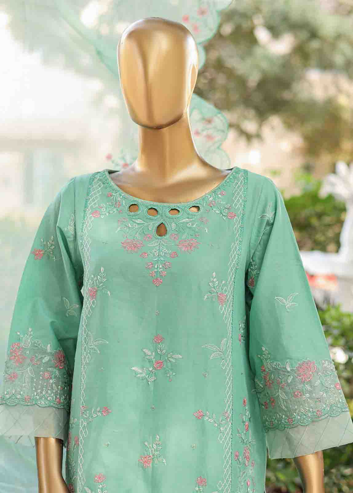 Bin Saeed Fabric - WCTF-016 A- 3 Piece Embroidered Stitched Suit