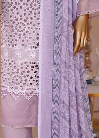 Bin Saeed Fabric - WCTF-017-R-3 Piece Chikankari Stitched Suit