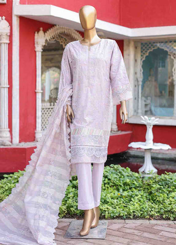 Bin Saeed Fabric - WCTF-017 B- R71 3 Piece Embroidered Stitched Suit