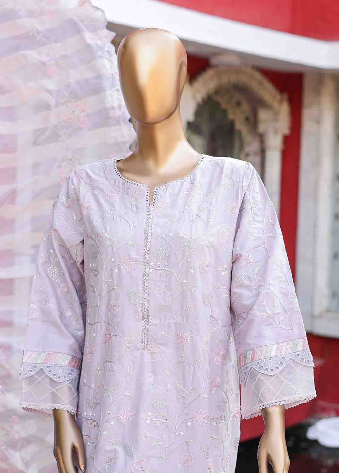 Bin Saeed Fabric - WCTF-017 B- R71 3 Piece Embroidered Stitched Suit