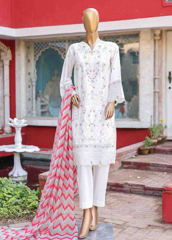 Bin Saeed Fabric - WCTF-018 A- 3 Piece Embroidered Stitched Suit