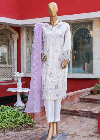 Bin Saeed Fabric - WCTF-018 C- 3 Piece Embroidered Stitched Suit