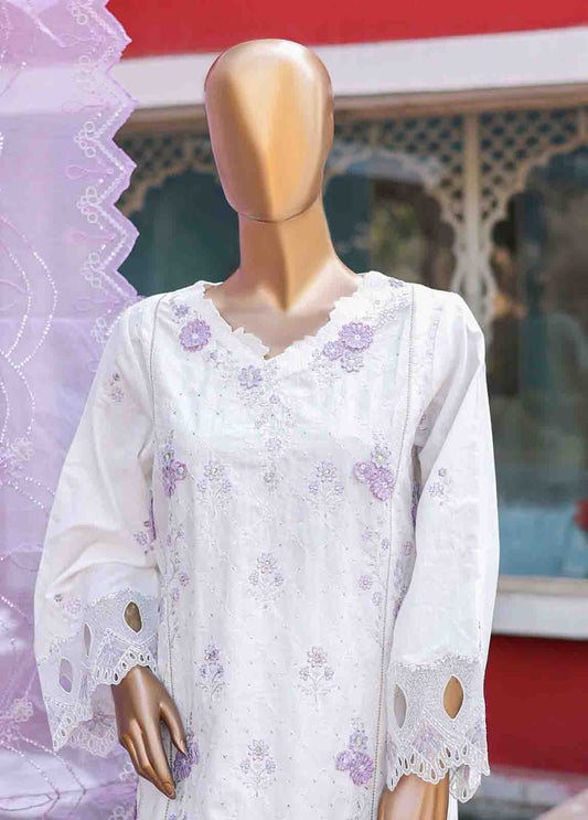 Bin Saeed Fabric - WCTF-018 C- 3 Piece Embroidered Stitched Suit