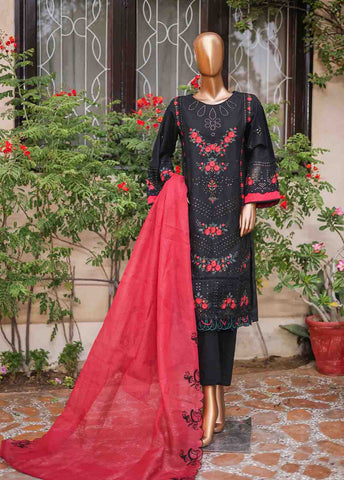 Bin Saeed Fabric - WCTF-020 C- 3 Piece Embroidered Stitched Suit