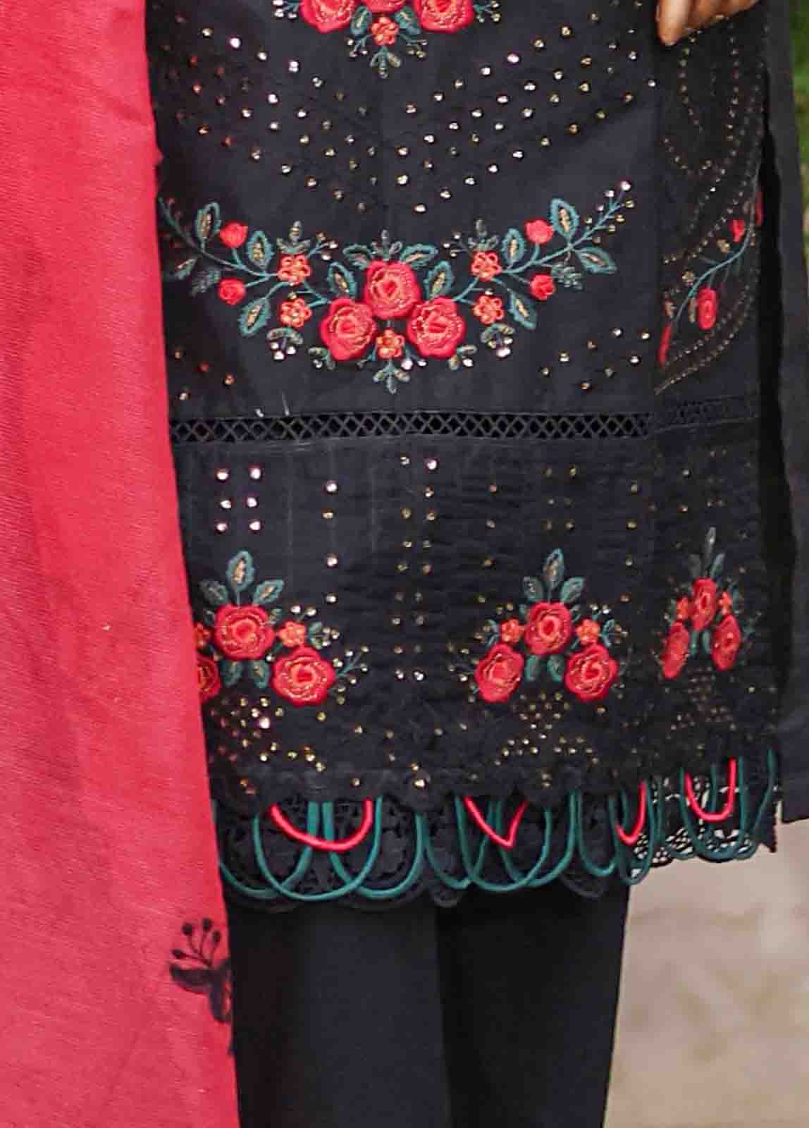 Bin Saeed Fabric - WCTF-020 C- 3 Piece Embroidered Stitched Suit