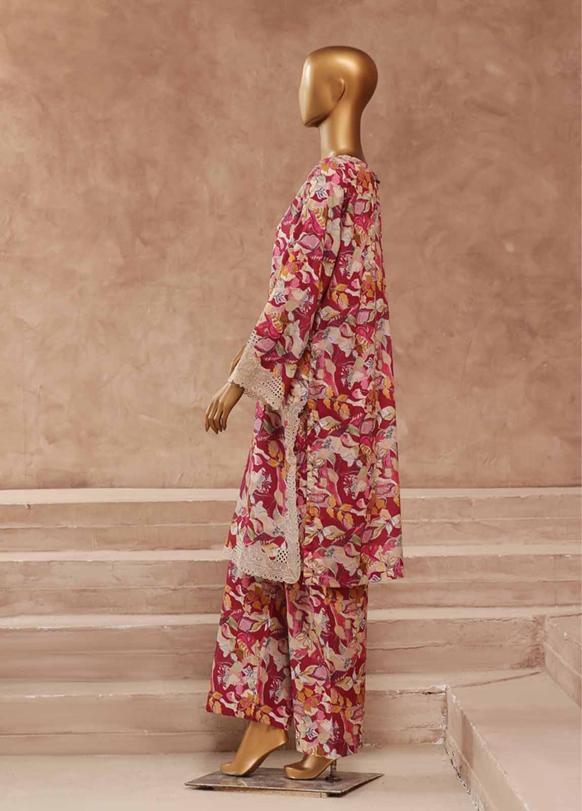 Bin Saeed Fabric - WE-001- 2 Piece Embroidered Stitched Co-ords