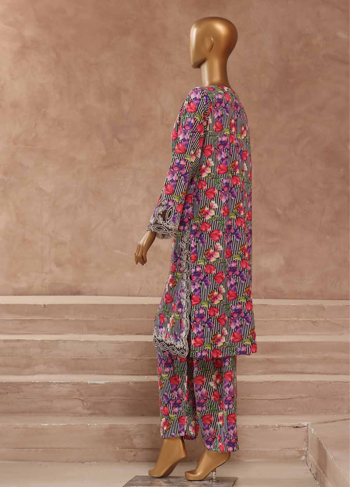 Bin Saeed Fabric - WE-003- 2 Piece Embroidered Stitched Co-ords