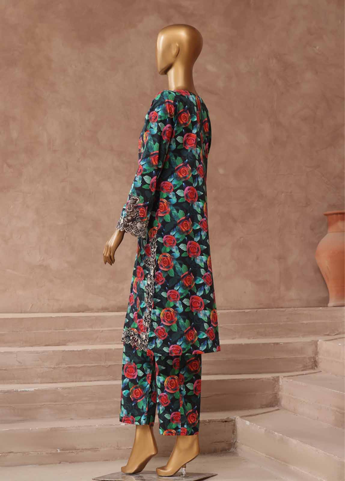 Bin Saeed Fabric - WE-018- 2 Piece Embroidered Stitched Co-ords