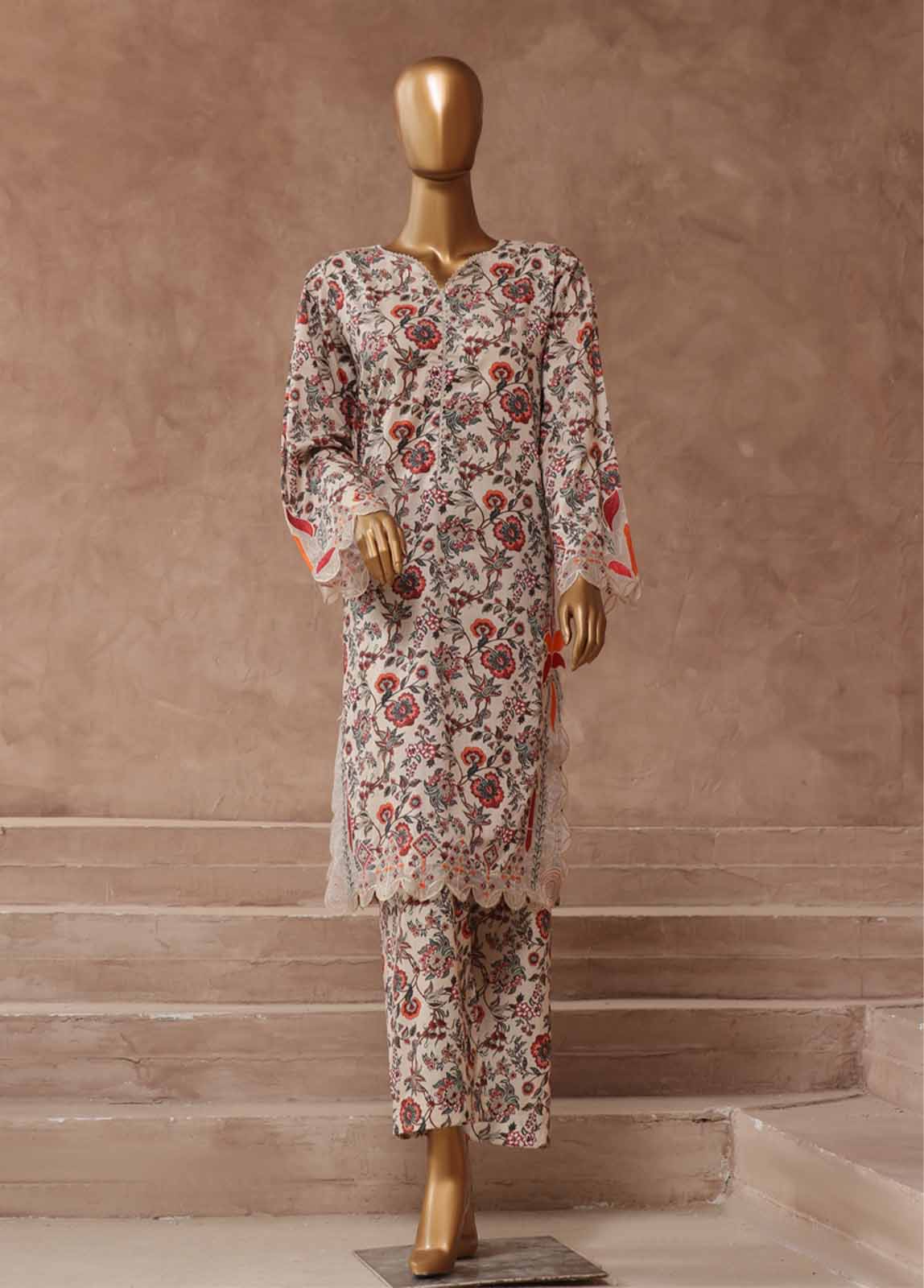 Bin Saeed Fabric - WE-021- 2 Piece Embroidered Stitched Co-ords