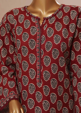 Bin Saeed Fabric - WK-008 R-3 Piece Khaddar Printed Suit