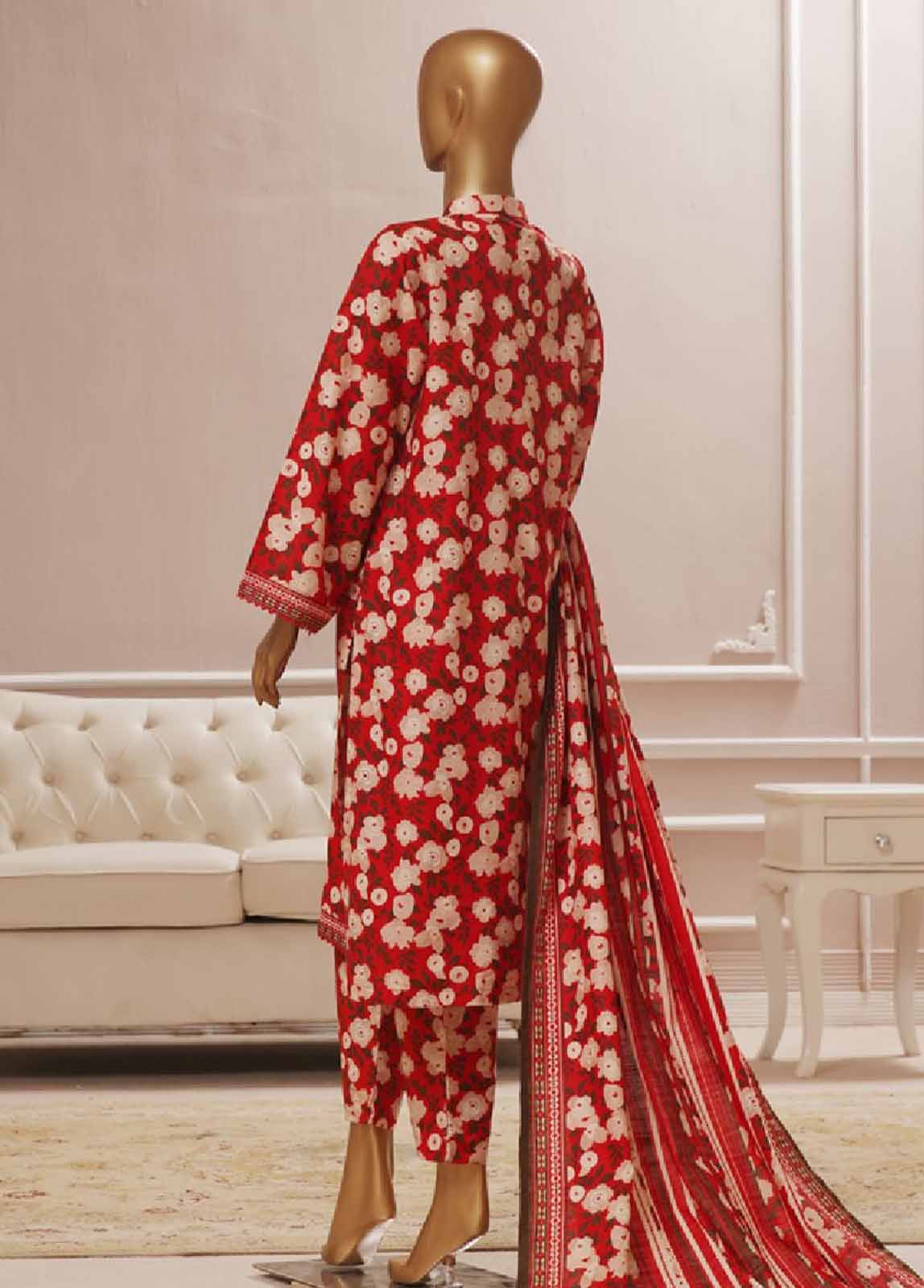 Bin Saeed Fabric - WK-0094 R-3 Piece Khaddar Printed Suit