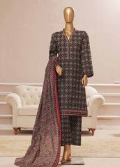 WK-0100 R-3 Piece Khaddar Printed Suit