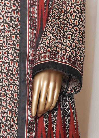 Bin Saeed Fabric - WK-0102-PR R77- 3 Piece Khaddar Printed Stitched Suit